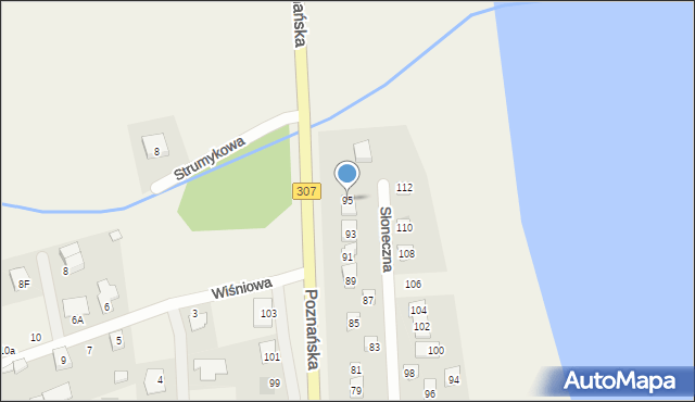 Niepruszewo, Słoneczna, 95, mapa Niepruszewo