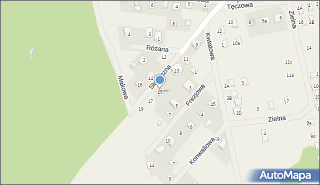 Niesulice, Słoneczna, 15, mapa Niesulice