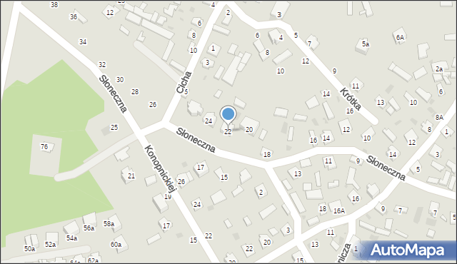 Nowa Dęba, Słoneczna, 22, mapa Nowa Dęba