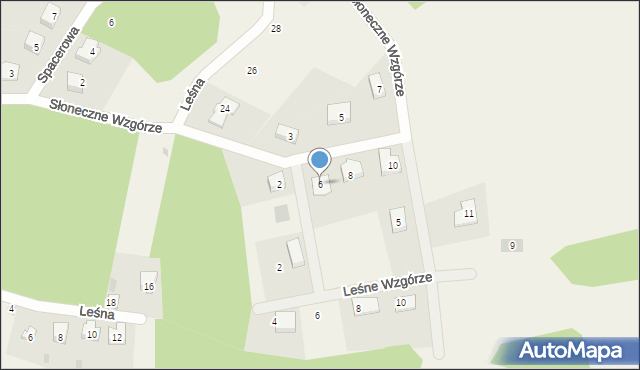 Nowa Karczma, Słoneczne Wzgórze, 6, mapa Nowa Karczma