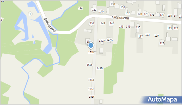 Nowa Kuźnica, Słoneczna, 151b, mapa Nowa Kuźnica