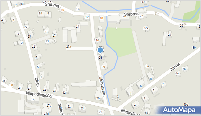 Nowa Ruda, Słoneczna, 28, mapa Nowa Ruda