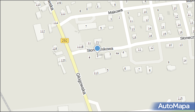 Nowa Sól, Słonecznikowa, 2, mapa Nowa Sól