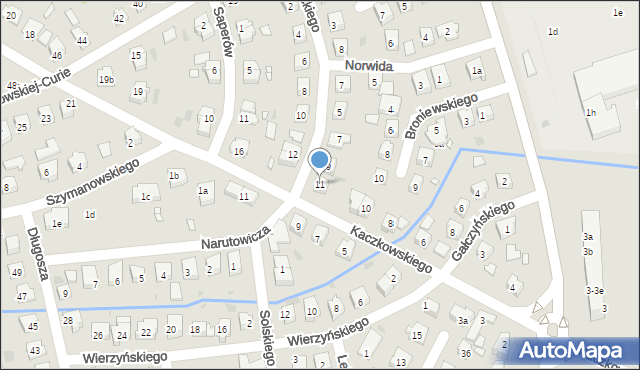 Nowa Sól, Słowackiego Juliusza, 11, mapa Nowa Sól