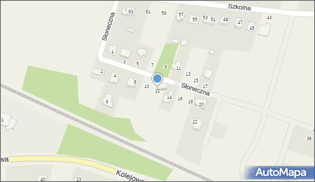 Nowa Wieś, Słoneczna, 12, mapa Nowa Wieś