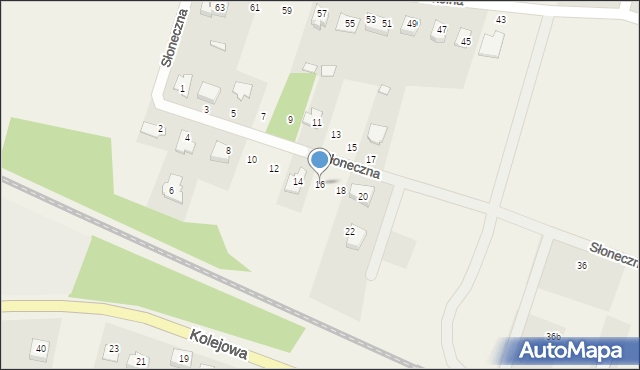 Nowa Wieś, Słoneczna, 16, mapa Nowa Wieś