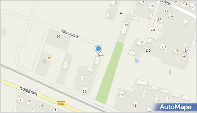 Nowa Wieś, Słoneczna, 44, mapa Nowa Wieś