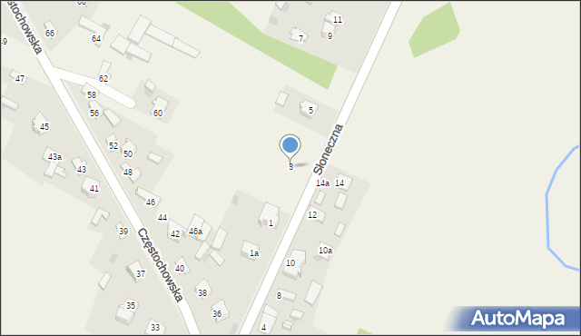 Nowa Wieś, Słoneczna, 3, mapa Nowa Wieś