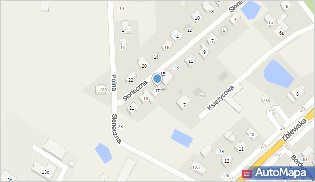 Nowa Wieś Rzeczna, Słoneczna, 17, mapa Nowa Wieś Rzeczna