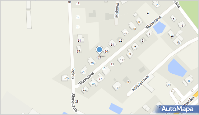 Nowa Wieś Rzeczna, Słoneczna, 18, mapa Nowa Wieś Rzeczna