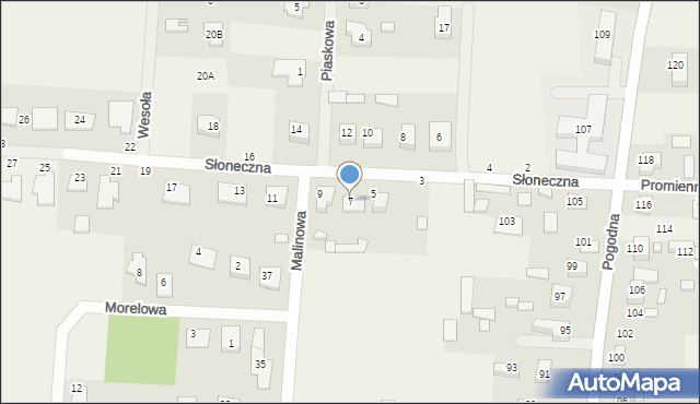 Nowe Aleksandrowo, Słoneczna, 7, mapa Nowe Aleksandrowo