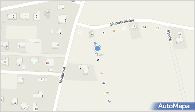Nowe Bielice, Słoneczników, 4e, mapa Nowe Bielice