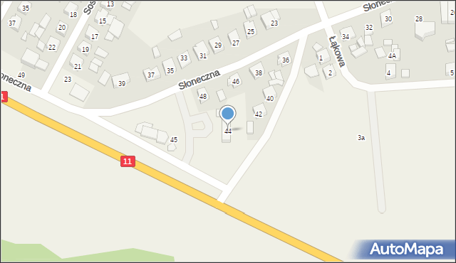 Nowe Miasto nad Wartą, Słoneczna, 44, mapa Nowe Miasto nad Wartą