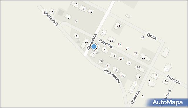 Nowe Oborzyska, Słoneczna, 27, mapa Nowe Oborzyska