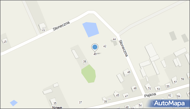 Nowe Opole, Słoneczna, 40, mapa Nowe Opole