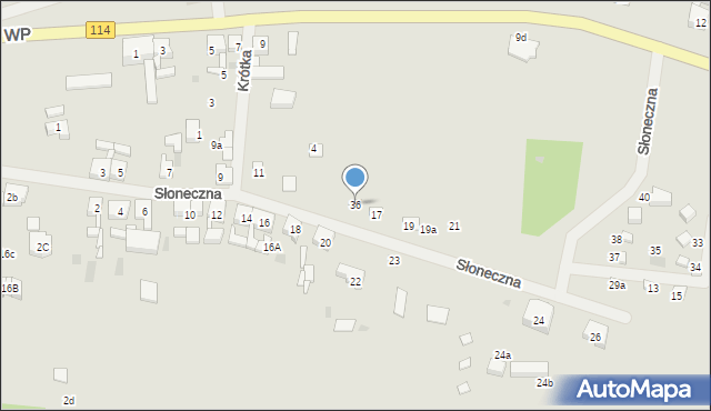 Nowe Warpno, Słoneczna, 36, mapa Nowe Warpno