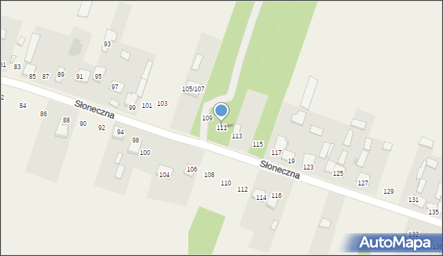 Nowy Broniszew, Słoneczna, 111, mapa Nowy Broniszew