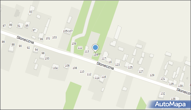 Nowy Broniszew, Słoneczna, 115, mapa Nowy Broniszew