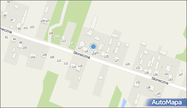 Nowy Broniszew, Słoneczna, 123, mapa Nowy Broniszew