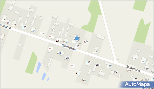 Nowy Broniszew, Słoneczna, 145, mapa Nowy Broniszew