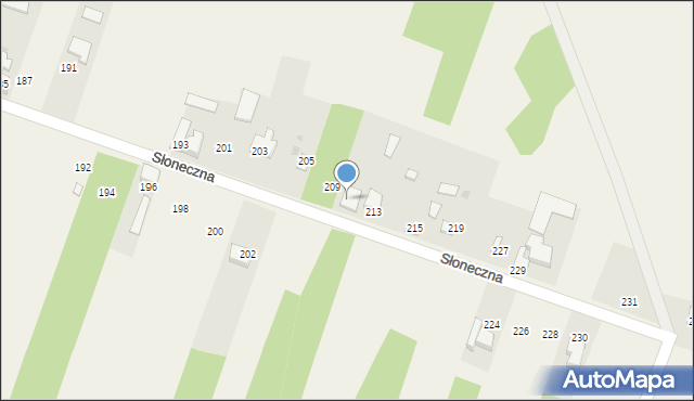 Nowy Broniszew, Słoneczna, 211, mapa Nowy Broniszew