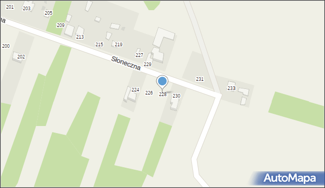Nowy Broniszew, Słoneczna, 228, mapa Nowy Broniszew