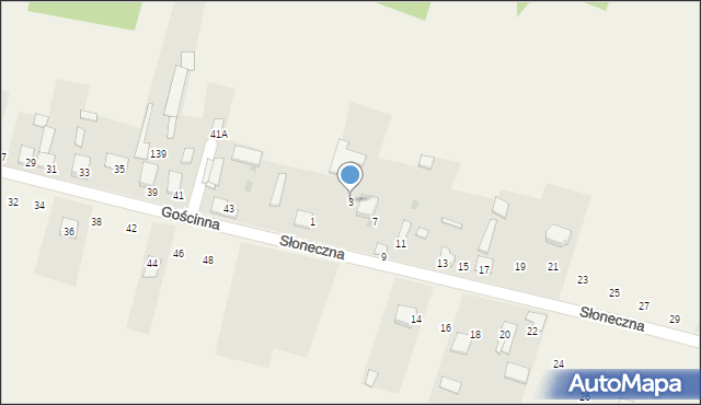 Nowy Broniszew, Słoneczna, 3, mapa Nowy Broniszew