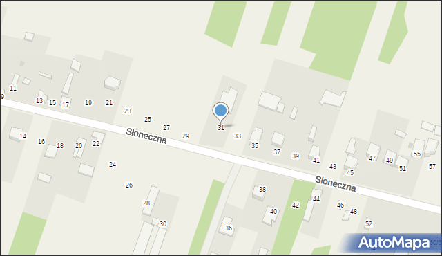 Nowy Broniszew, Słoneczna, 31, mapa Nowy Broniszew