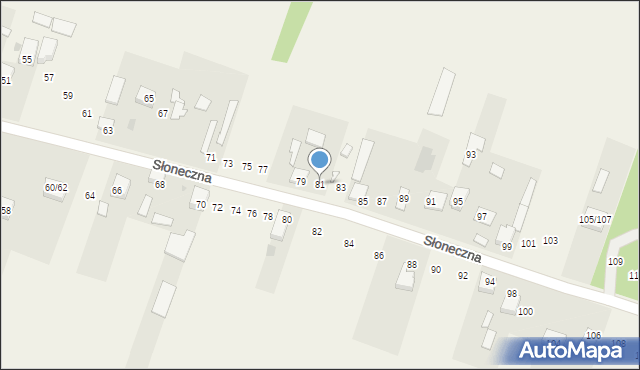 Nowy Broniszew, Słoneczna, 81, mapa Nowy Broniszew