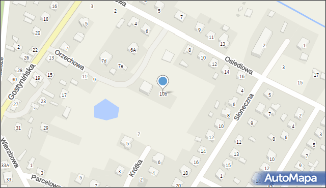 Nowy Duninów, Słoneczna, 10b, mapa Nowy Duninów