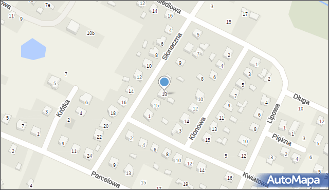 Nowy Duninów, Słoneczna, 13, mapa Nowy Duninów