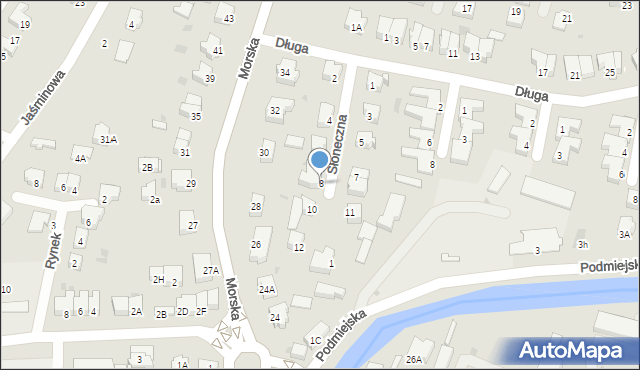 Nowy Dwór Gdański, Słoneczna, 8, mapa Nowy Dwór Gdański