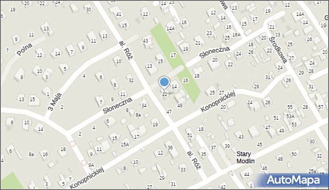 Nowy Dwór Mazowiecki, Słoneczna, 12, mapa Nowy Dwór Mazowiecki