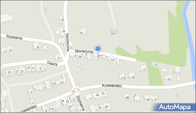 Nowy Targ, Słoneczna, 6, mapa Nowego Targu