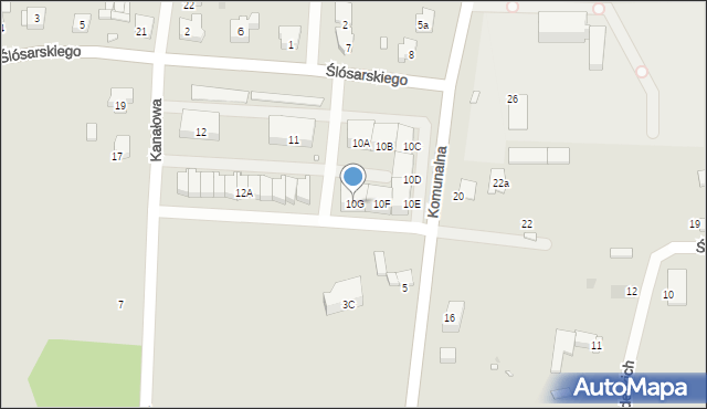 Nowy Tomyśl, Ślósarskiego Floriana, 10G, mapa Nowy Tomyśl
