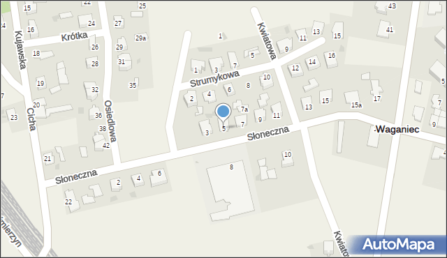 Nowy Zbrachlin, Słoneczna, 5, mapa Nowy Zbrachlin