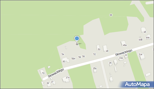 Ogrodzieniec, Słowackiego Juliusza, 68, mapa Ogrodzieniec