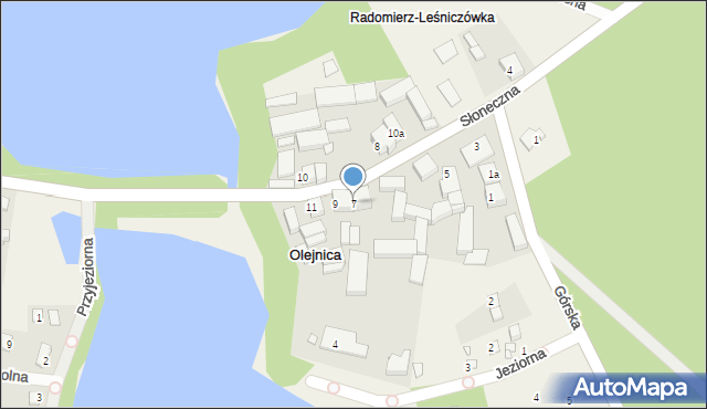 Olejnica, Słoneczna, 7, mapa Olejnica