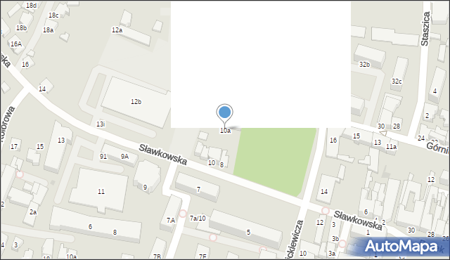 Olkusz, Sławkowska, 10a, mapa Olkusz
