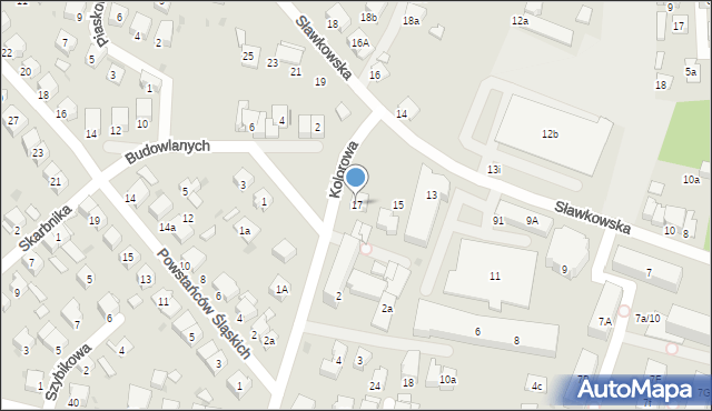 Olkusz, Sławkowska, 17, mapa Olkusz