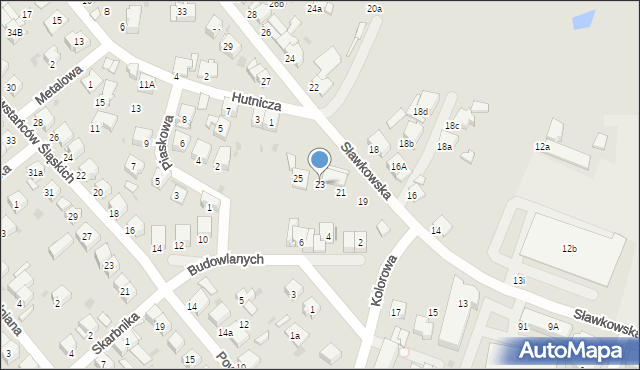 Olkusz, Sławkowska, 23, mapa Olkusz