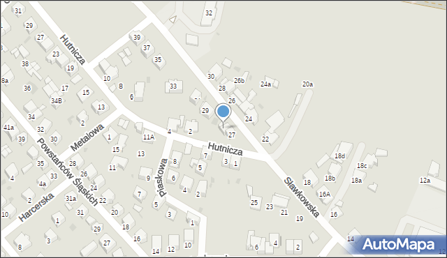 Olkusz, Sławkowska, 27a, mapa Olkusz