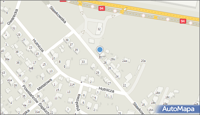 Olkusz, Sławkowska, 30, mapa Olkusz