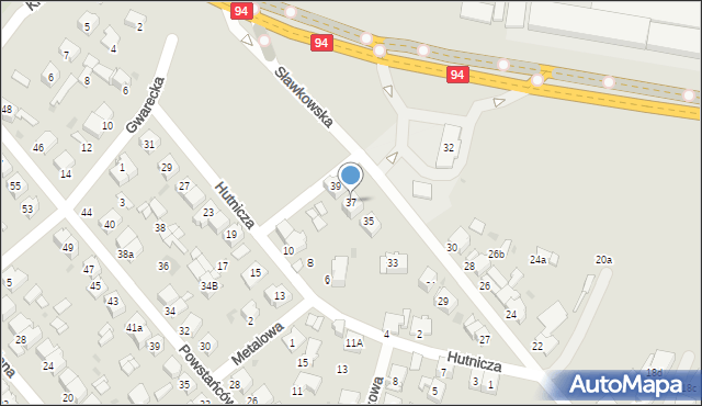 Olkusz, Sławkowska, 37, mapa Olkusz