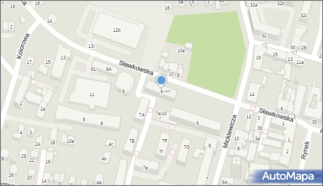 Olkusz, Sławkowska, 7, mapa Olkusz