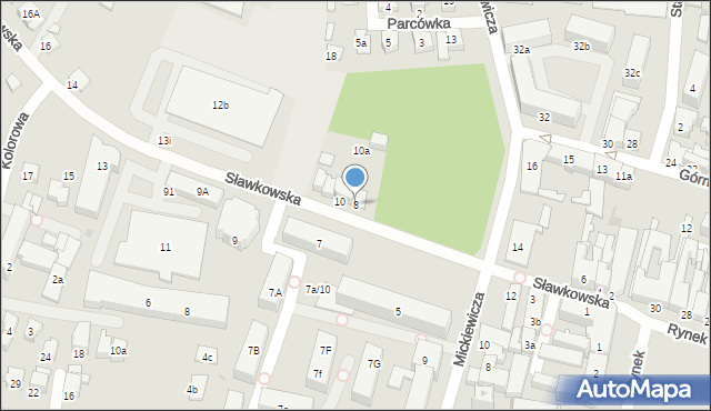 Olkusz, Sławkowska, 8, mapa Olkusz