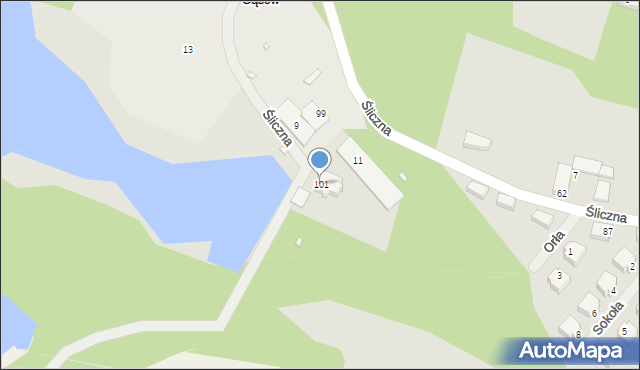 Opole, Śliczna, 101, mapa Opola