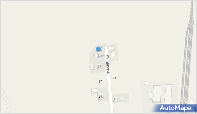 Orchowo, Słoneczna, 21, mapa Orchowo