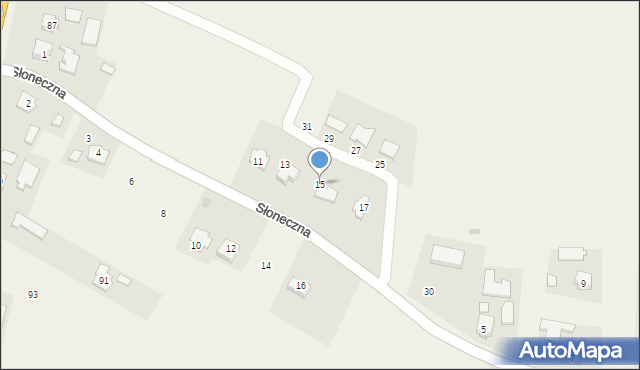 Orły, Słoneczna, 15, mapa Orły