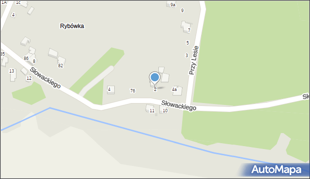 Orzesze, Słowackiego Juliusza, 2, mapa Orzesze